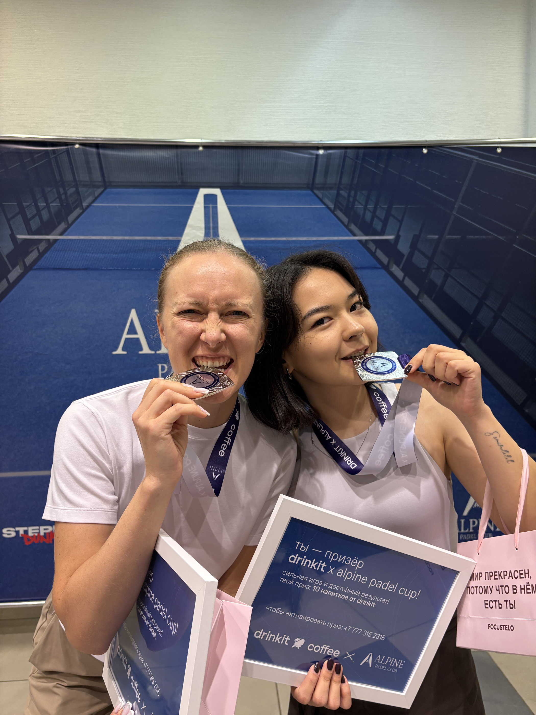 With a padel cup medal
