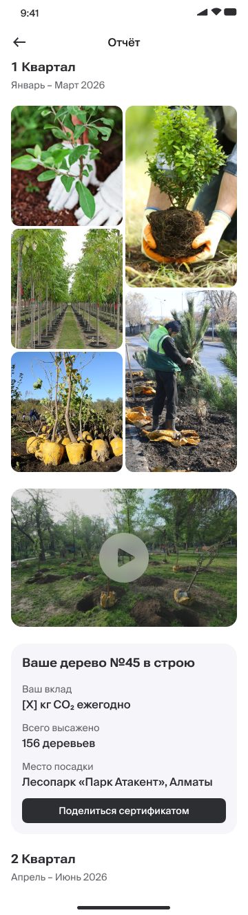 ESG Trees – report screen